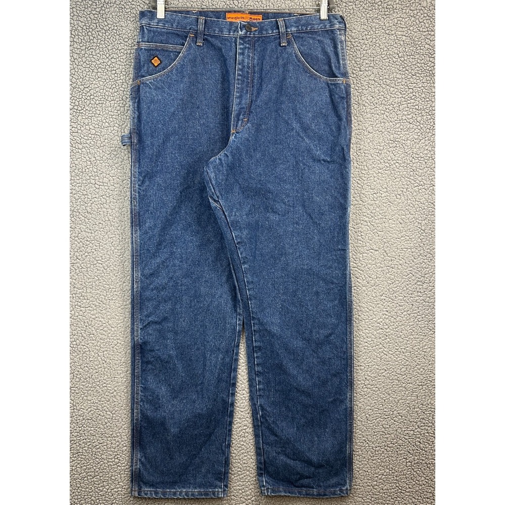 Wrangler‎ FR Riggs Workwear Men's Blue Carpenter Jeans W38 L34 Fire Resistant